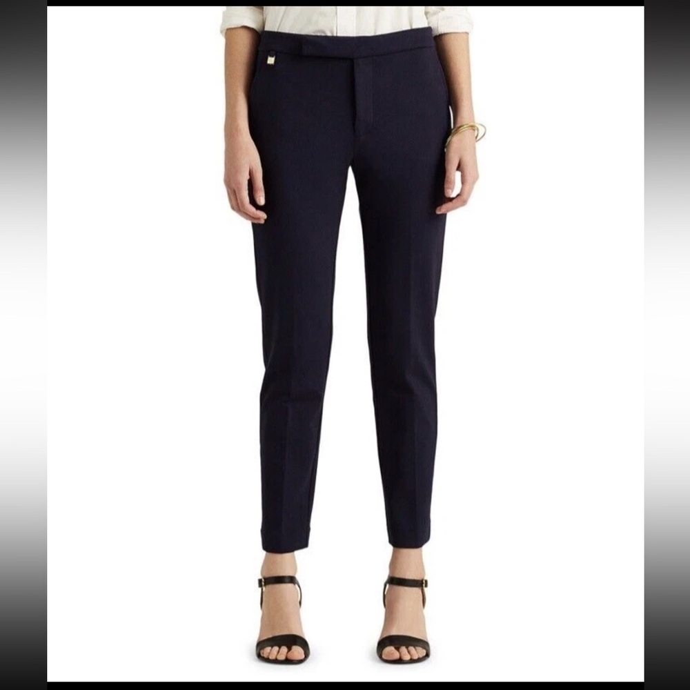 Lauren Ralph Lauren Women's Stretch Ponte Straight Leg Pants brown size 6
